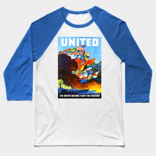 United Nations (Vintage Poster) Baseball T-Shirt